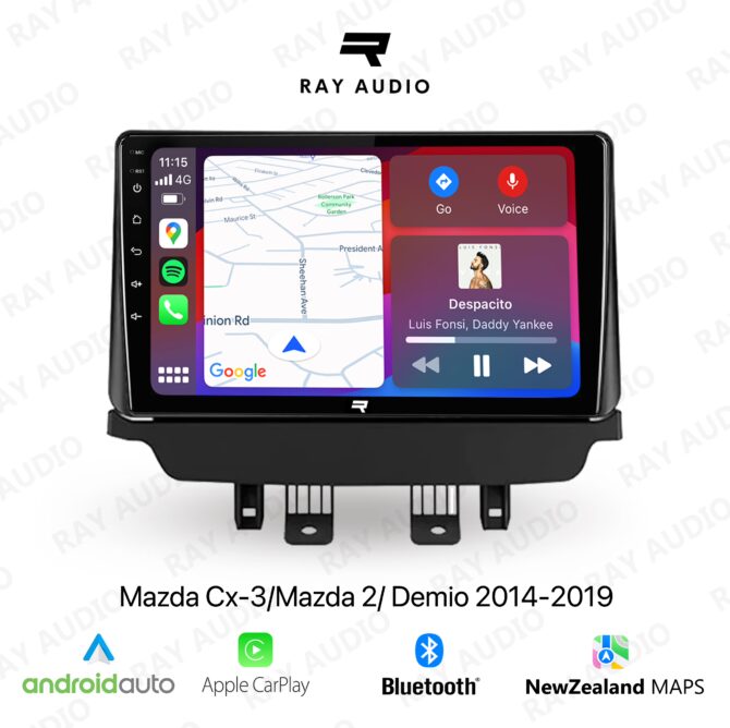 Mazda-Cx-3-Mazda-2-Demio-2014-2019 A high-quality audio system with dual speakers, providing clear and immersive sound for music and entertainment