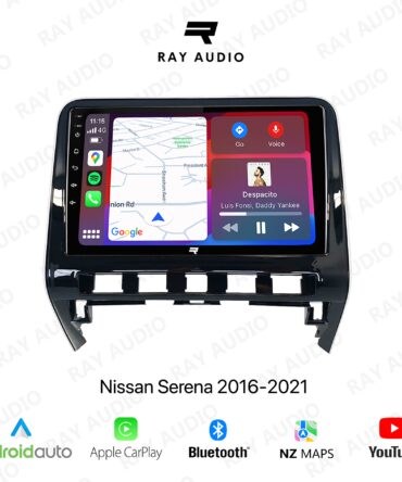 Nissan Serena 2016-2021, featuring a modern touchscreen display, integrated navigation, and multiple connectivity options including Bluetooth, USB, and smartphone integration for an enhanced in-car entertainment experience