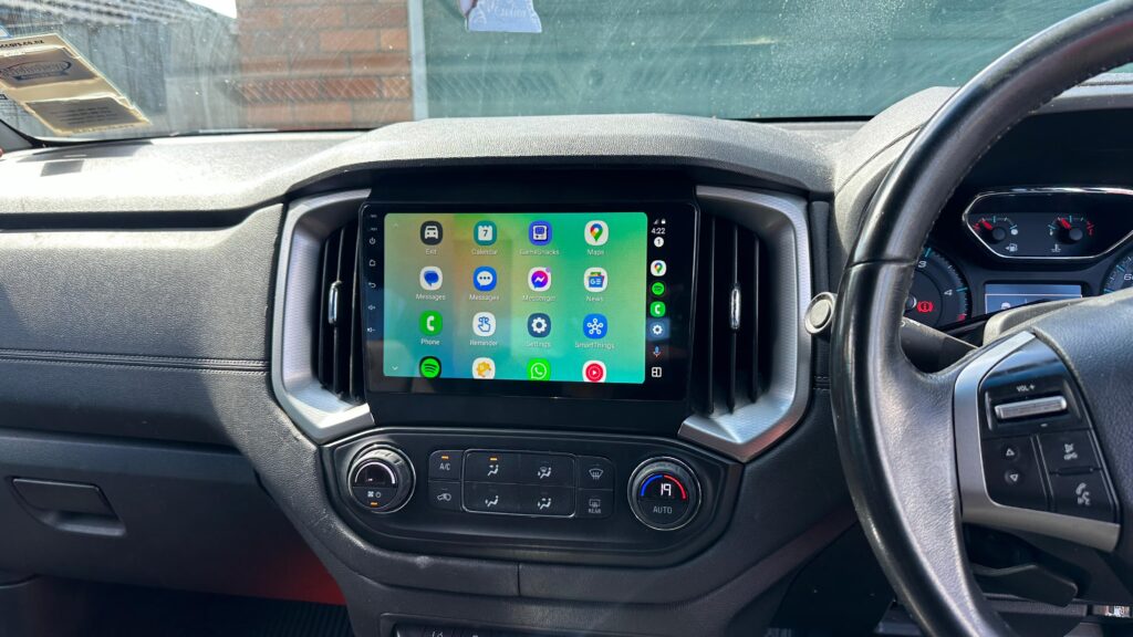 Pioneer car stereo featuring Apple CarPlay interface